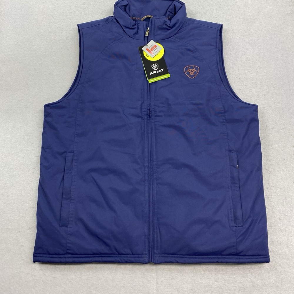 Ariat Jacket Mens Large Medieval Blue Vest Team Logo Insulated Concealed Carry